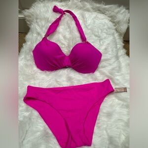Bright Pink Victorias Secret Swim Set